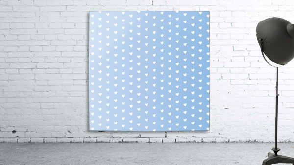 Spring Blue Heart Shape Pattern Wall Preview