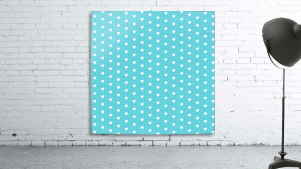 Sweet Light Blue Heart Shape Pattern Wall Preview