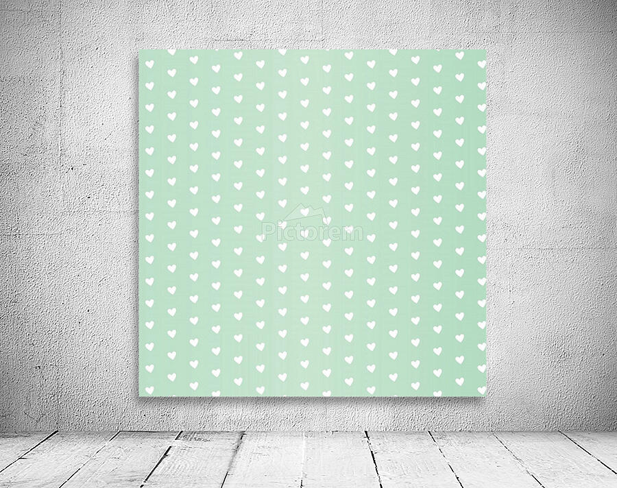 Spring Green Heart Shape Pattern Wall Preview