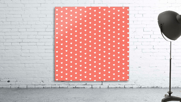 Peach Heart Shape Pattern Wall Preview