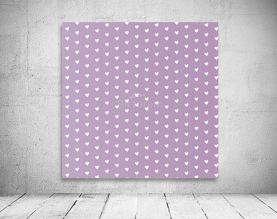 Red Violet Heart Shape Pattern Wall Preview