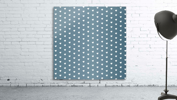 Slate gray Heart Shape Pattern Wall Preview
