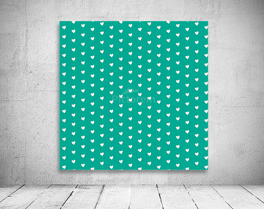 TURQUOISE Heart Shape Pattern Wall Preview