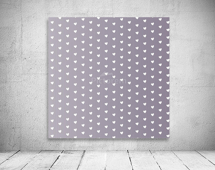 Taupe Heart Shape Pattern Wall Preview