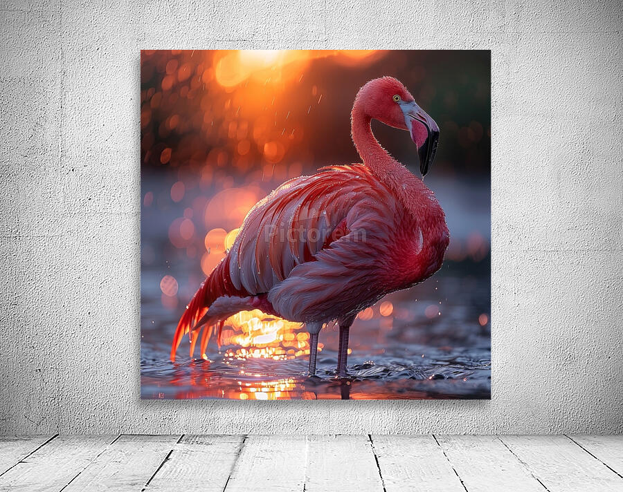 Dazzling Flamingo Wall Preview