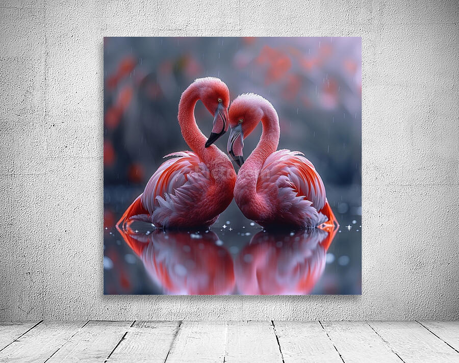 Eternal Love Flamingos Wall Preview