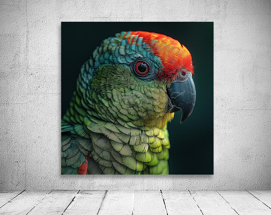 Red Lored Parrot Wall Preview