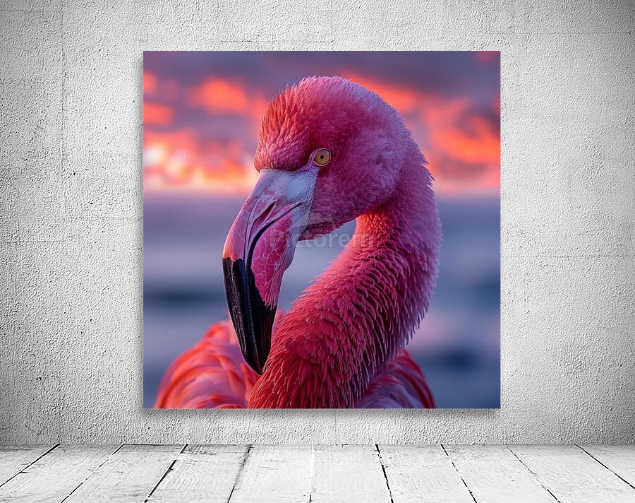 Tropical Flamingo Wall Preview