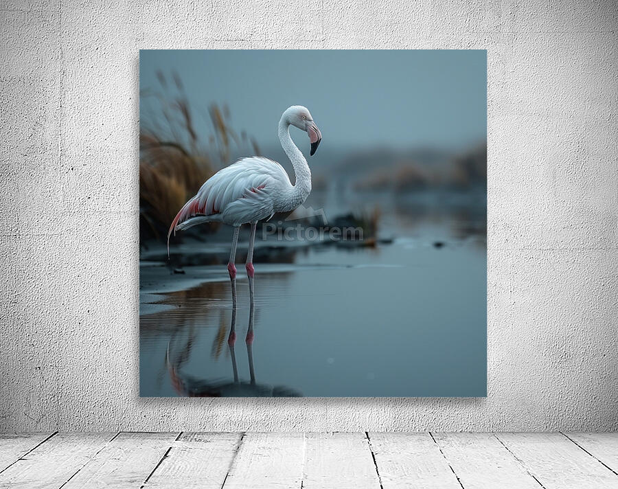 White Flamingo Wall Preview