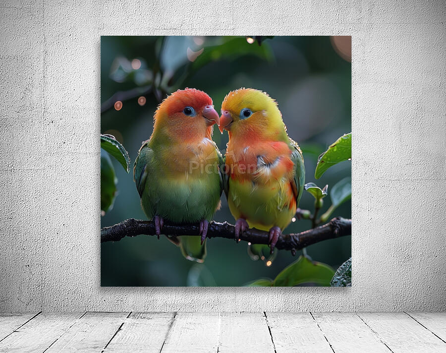 Romantic Lovebird Wall Preview