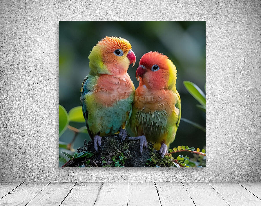 Caring Lovebird Wall Preview