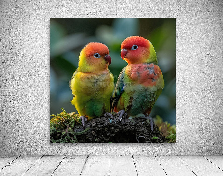 Bubbly Lovebird Wall Preview