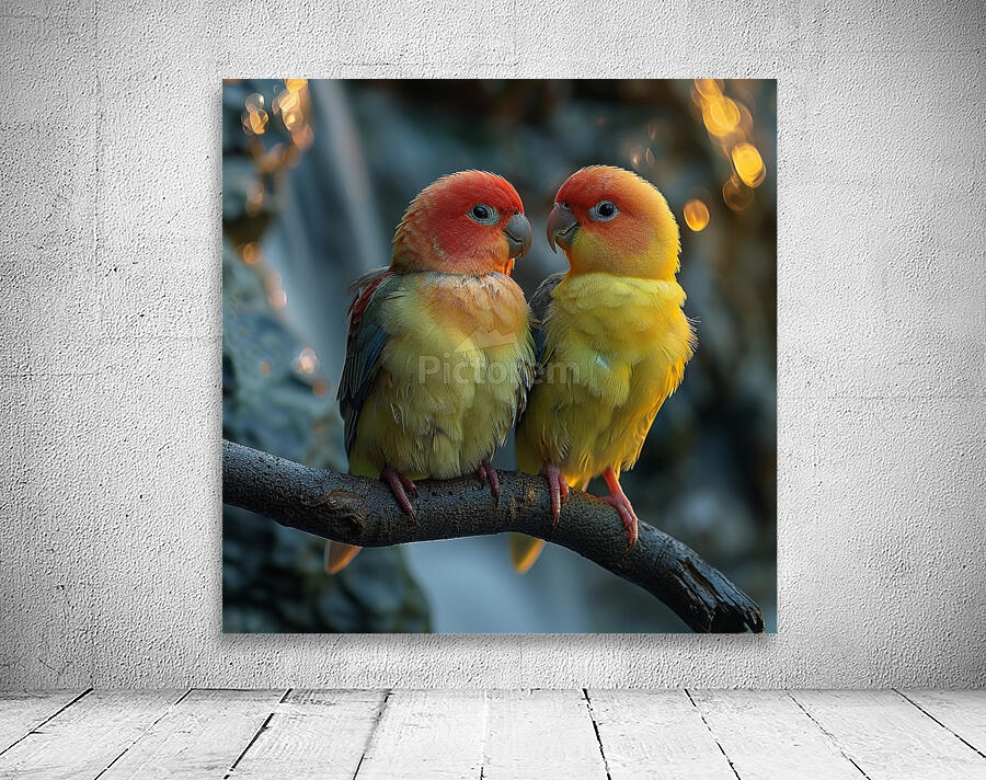 Adoring Bird Pair  Wall Preview
