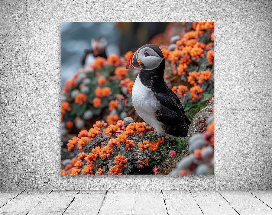 Fluffy Puffin Wall Preview
