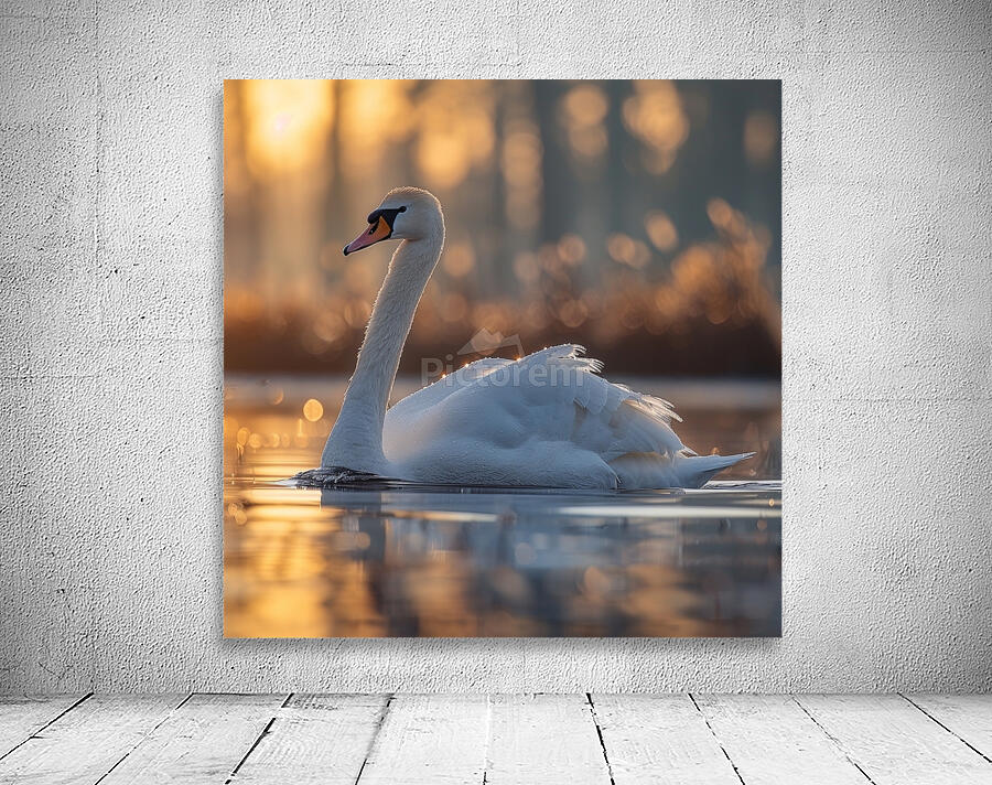 Reflective Swan Wall Preview