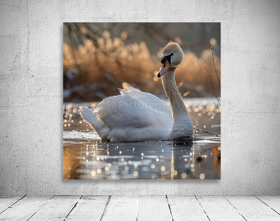 Floating Swan Wall Preview