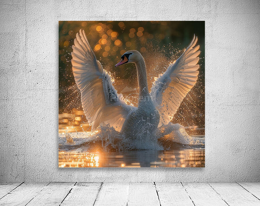 Illuminated Swan Wall Preview