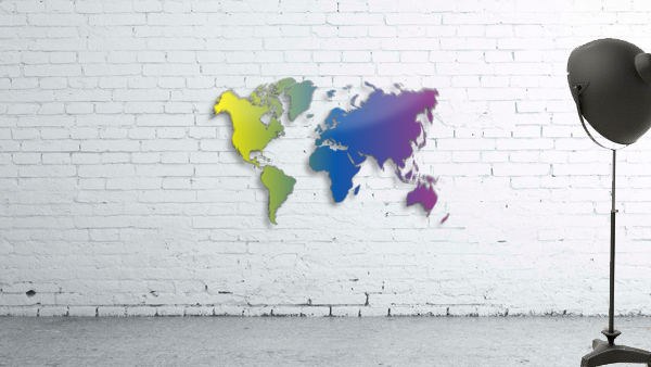 MULTICOLOR WORLD MAP Wall Preview