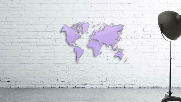 PURPLE SHADE WORLD MAP Wall Preview