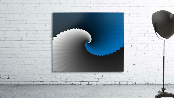 Blue Spiral Wings Wall Preview