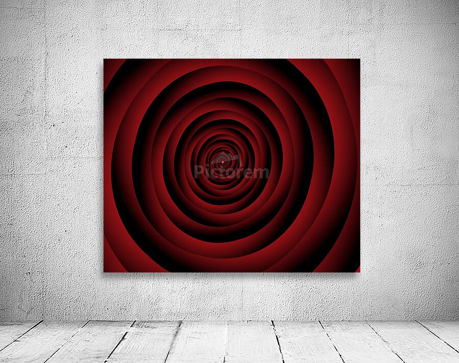Abstract Concentric Spiral Circles Wall Preview