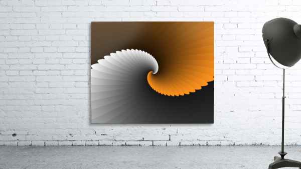 Orange Spiral Wings Wall Preview
