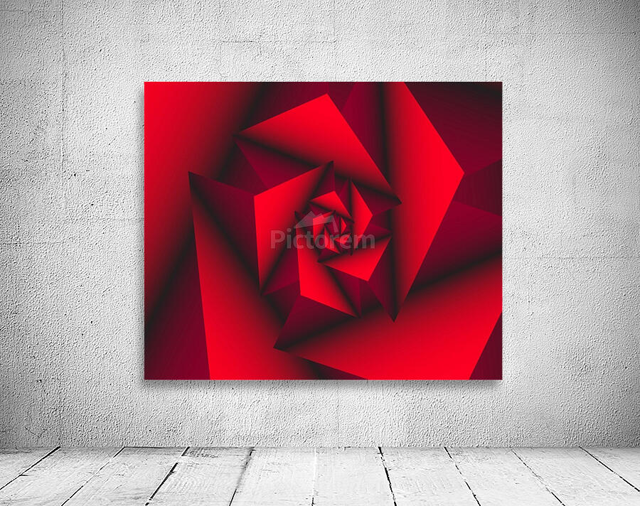 Red Abstract Geometric Wall Preview