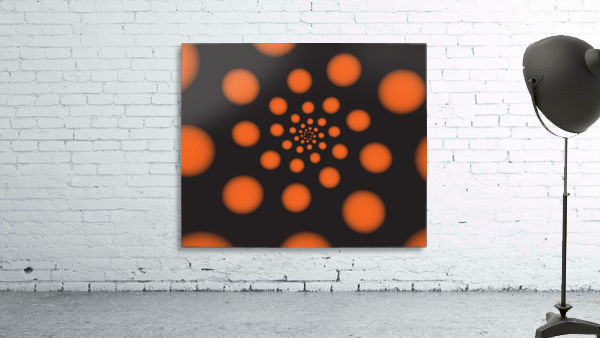 Orange Spiral Dots Wall Preview