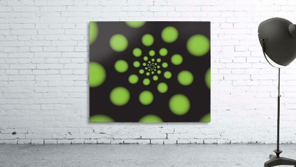 Green Spiral Dots Wall Preview