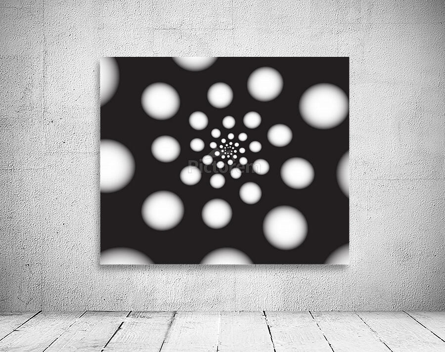 White Spiral Dots Wall Preview