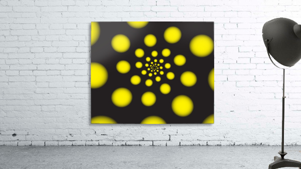 Yellow Spiral Dots Wall Preview