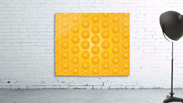 Juicy Fruity Orange Pattern Wall Preview