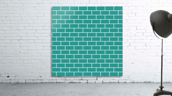 Ocean Blue Brick Pattern Wall Preview