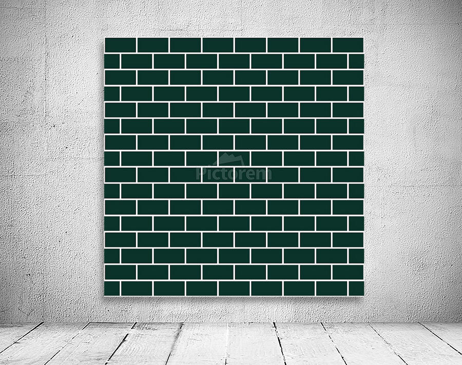 Dark Green Brick Pattern Wall Preview