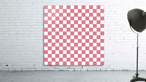 Baby Pink Check Pattern Wall Preview