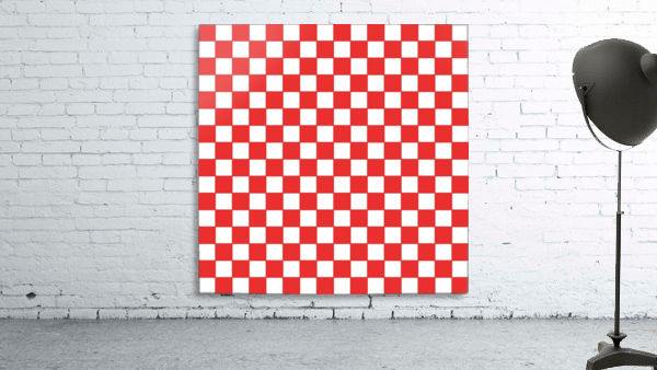 Red Check Pattern Wall Preview