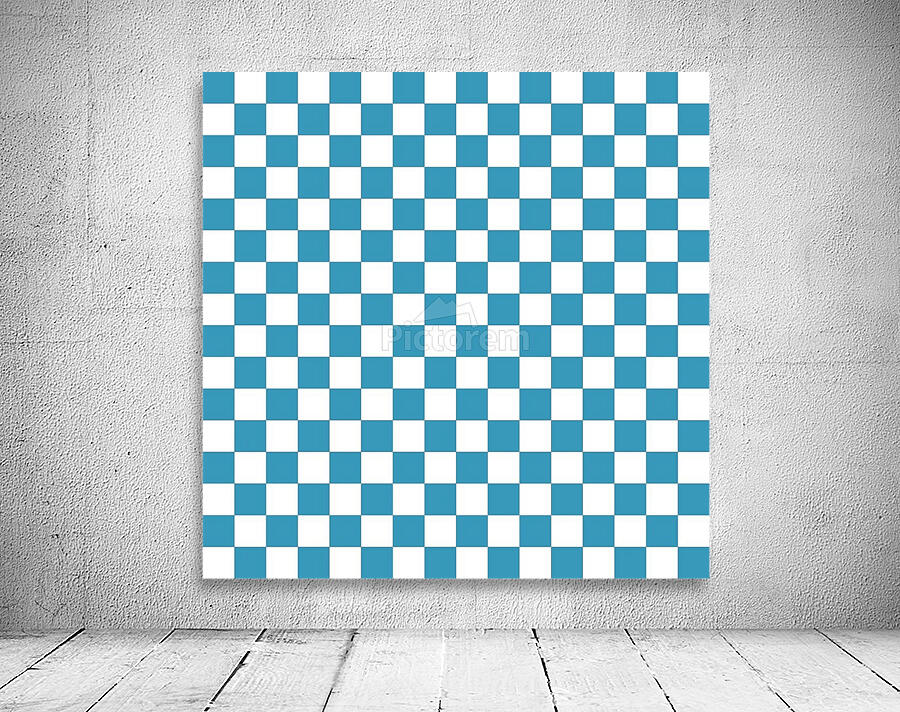 Blue Checker Pattern Wall Preview