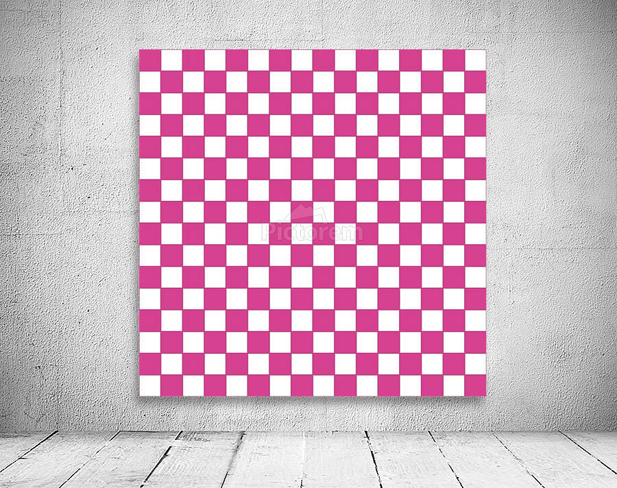 Pink Check Pattern Wall Preview