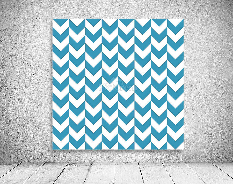 Blue Chevron Check Pattern Wall Preview
