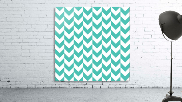 Green Chevron Pattern Wall Preview
