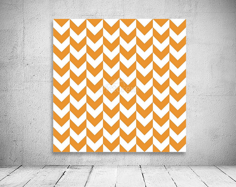 Orange Chevron Pattern Wall Preview