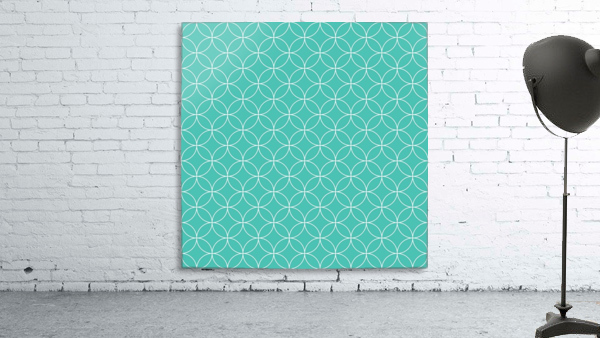 Turquoise Circle Pattern Wall Preview