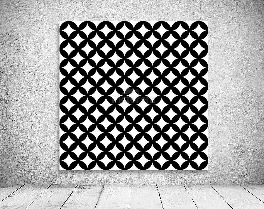 Black Retro Circle Pattern Wall Preview
