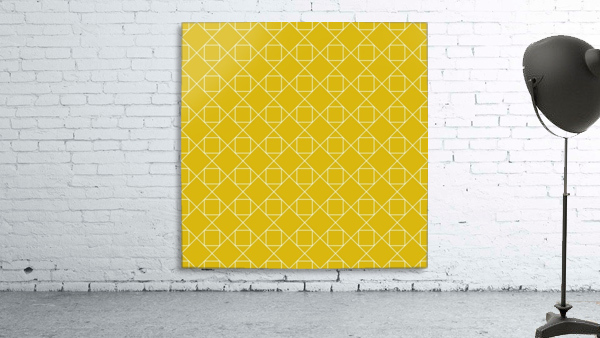 Yellow Squares And Diamonds Pattern  Wall Preview