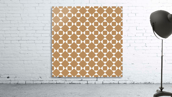 Brown Squares And Diamonds Pattern  Wall Preview