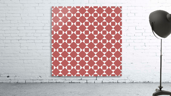 Maroon Squares And Diamonds Pattern  Wall Preview