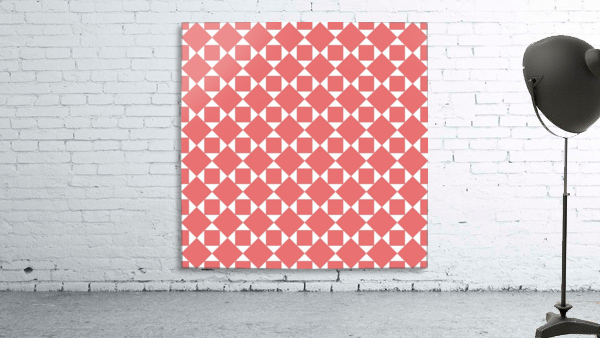 Orange Squares And Diamonds Pattern Wall Preview