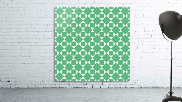 Green Geometric Pattern Wall Preview