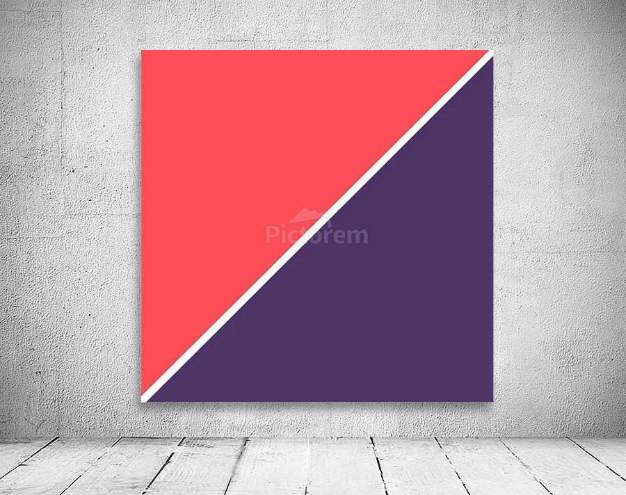 Fiery Coral and Petunia Abstract Wall Preview