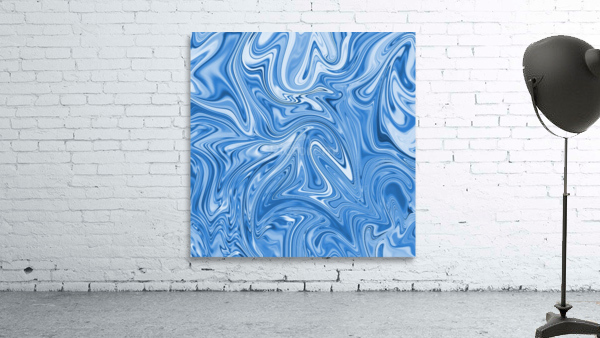 Blue Liquid Marble Wall Preview